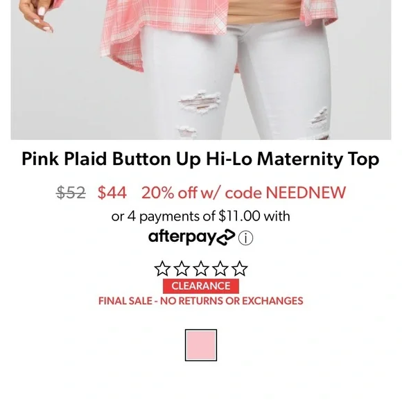 NWT Pink Flannel sz S - Picture 4 of 6